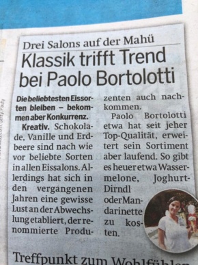 Paolo Bortolotti – Bortolotti in der Zeitung